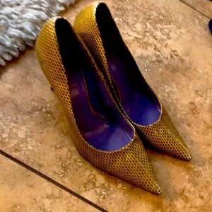 Miu Miu snakeskin pumps (USED), size 38, $100 OBO